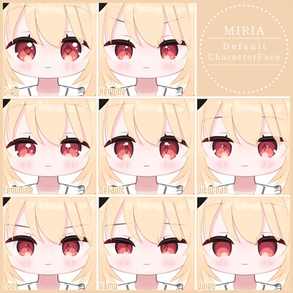 💗【FREE/無料】Miria32Type❥動くまばたきFaceAnimations ⌖ ݁˚