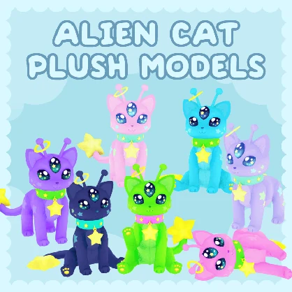 Alien Cat Plush Models