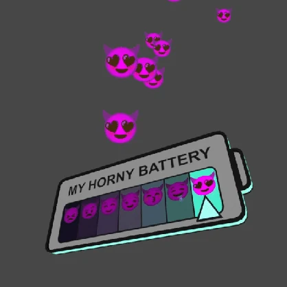 Horny Social Battery Pin – VRChat Mood Indicato - 7 Levels (VRCFury)