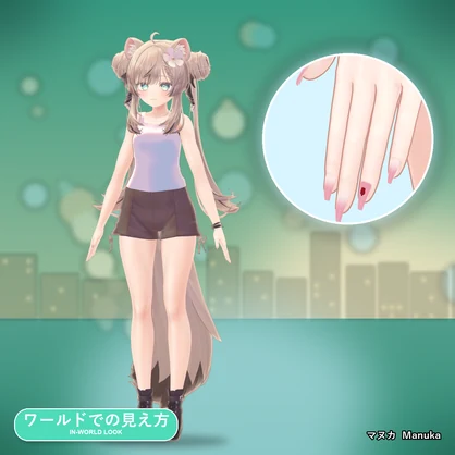 ゴシックローズネイルコレクション【16アバター対応】2柄×10カラー Gothic Rose Nails [VRChat/MA/lilToon/Poiyomi]