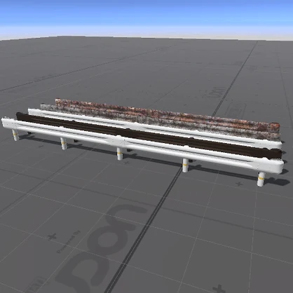 【3D屋外小物】ガードレールH700【VRChat向け】