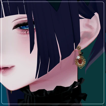 〔3Dモデル/ピアス〕メデューサの瞳/メデューサの恋〔Silence×Noise〕 - -Silence-