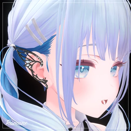 【MA対応】Lune Butterfly EarCuffs【VRchat想定】
