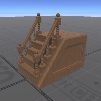 【VRChat/Unity】 アンティーク調の階段