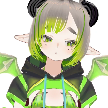 【VRoid・VRM】サイバー×サキュバス「サキュちゃん002」オリジナル3Dモデル