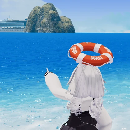 【アクセサリ】救命ブイ ヘイロー（天使の輪） Life Buoy Halo【VRChat想定・PhysBone対応】