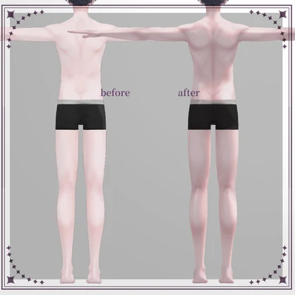 【紗夜/Suzuya】ボディテクスチャ BodyTexture ,Material Muscle＋