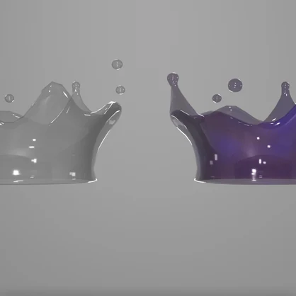 Marble Milk Crown｜マーブルミルククラウン(4+3色) 3Dモデル