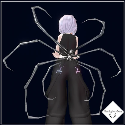 [VRChat] Nephila (蜘蛛の脚Asset/Animation/Shapekey付) 【3Dモデル】