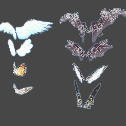 Riisi's Wing Set (Rigged)
