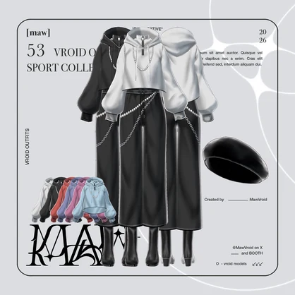 53 OUTFIT VROID by [maw] |FULL COLOR CUSTOMIZATION|