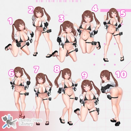 設定簡単♪ 撮影用ポーズ40種 "MH Pose Set 6"【APL対応】