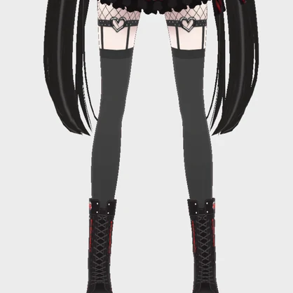 【Vroid】Super cool subculture stockings collection 超级酷的亚比绑腿袜 ! ♥ 4 styles are available 2种款式!