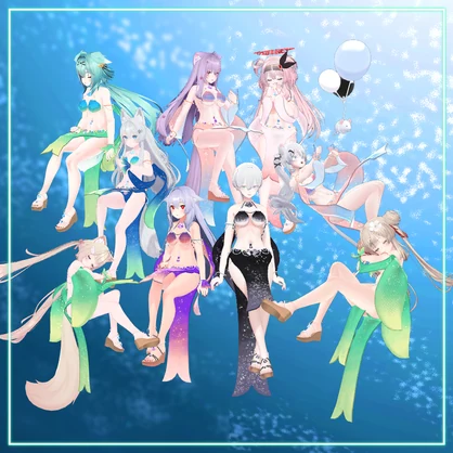 [8アバター対応] ネレイドの真珠、マーメイド風のビキニ👙✨(Nereid'sPearl, 네레이드의 진주👙✨)