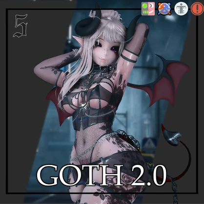 Goth: 2.0  | VRCFT | GOGO | Limb Scaler | SPS 2