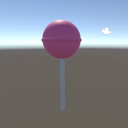 あいうえお順シリーズ 01_飴玉（棒付き） 3Dモデル（FBX付き）