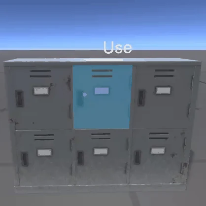 【開閉ギミック付き】使用感のある学校用ロッカー【Unity/VRChat｜Built-in対応】