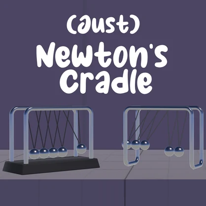 (Just)Newton's Cradle (ただ)ニュートンのゆりかごv1.1 [VRChat Interactable Prop/インタラクティブ小道具]