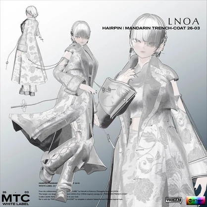 MANDARIN TRENCH-COAT 26-03 | LNOA WHITE LABEL