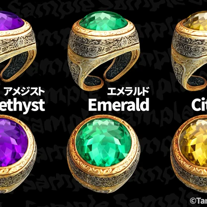 【VRoid】宝石リング11種セット／11 rings pack【.xwear】