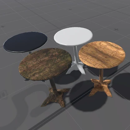 【3D屋外小物】ガーデンテーブル【VRChat向け】