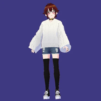 Crying Cute Femboy VTuber Avatar .vrm