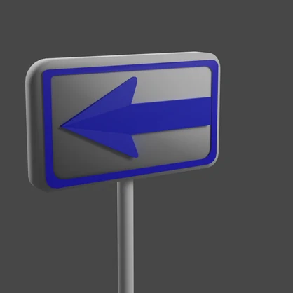 標識(左折可)ゲーム素材VRC素材