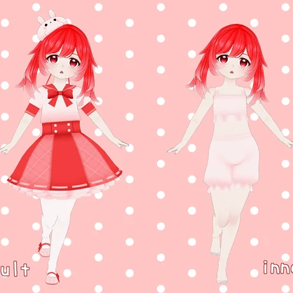 オリジナル3Dモデル「苺子」