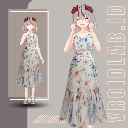 フルール・レジェール・エテ Fleur Légère Été | VRoid Studio Outfit | Anime Style | Virtual Fashion