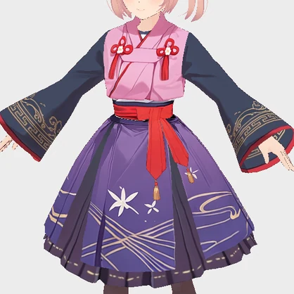 🌸 VRoid用衣装 『和モダン・花波セット』 / VRoid Outfit "Wa-Modern Hananami Set" 🌸 - エモートパレット