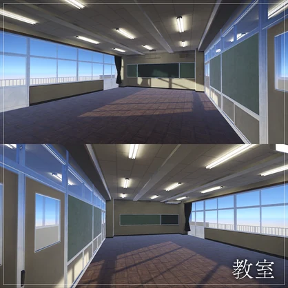 『VRChat』教室アセット 第1弾　「空っぽの教室アセット」