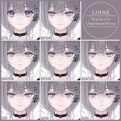 💗【FREE/無料】Linne32Type❥動くまばたきFaceAnimations ⌖ ݁˚