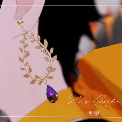 [3Dモデル] Dewdrop Earrings