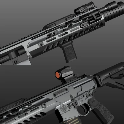 【VRChat想定】SIG MCX Virtus SUR300 ライフル