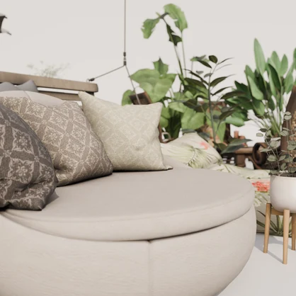 Cozy Furniture, Plants, & Patio Set!