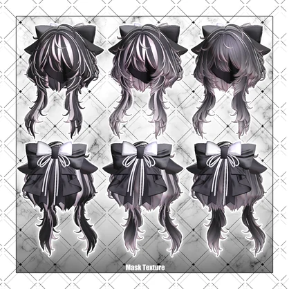 【VRC想定】Sheep Wolf Bob Hair