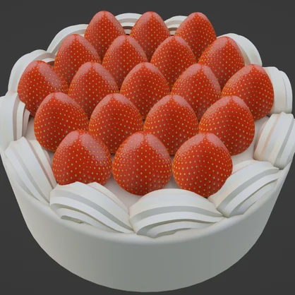 ケーキ vol.7_苺のホールケーキ
