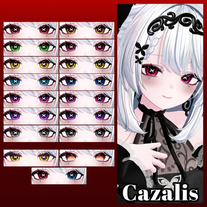 【VRchat】【7avatar対応】🖤Crimson Cross Makeup🖤
