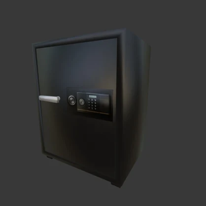 【3D小道具】金庫(ローポリ)