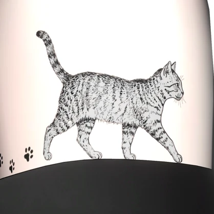 歩いてる猫　2色デカール