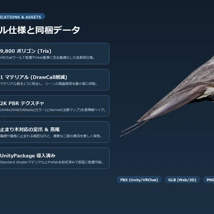 【無料3D】台湾の街角に舞うツバメ (Barn Swallow) - 9,800Tris / VRChat・商用・改変OK / 台北市野鳥学会(WBST)