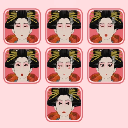 【かるめら専用】歌舞伎少女役風めいくてくすちゃ