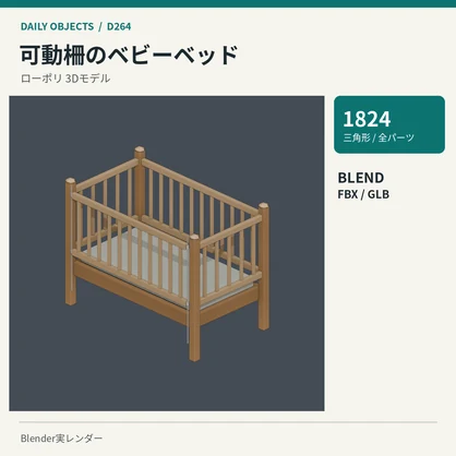 【3Dモデル素材】日用品 27｜手動車椅子ほか10点｜単品・10点セット