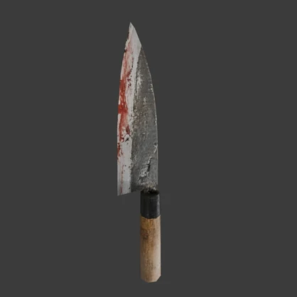 【3D小道具】出刃包丁(ローポリ)