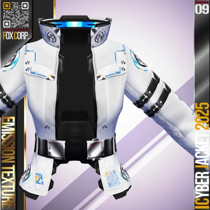 [XWear対応] [発光可能] VRoid用 多色展開 サイバージャケット 2025 - Cyber Jacket 2025