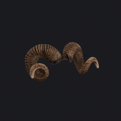 【MA対応】捻じれ大羊角 / Twisted Ram Horns