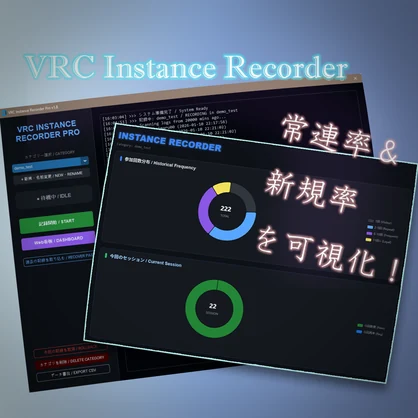 【VRChatイベント運営支援ツール】VRC Instance Recorder (Pro / Standard)