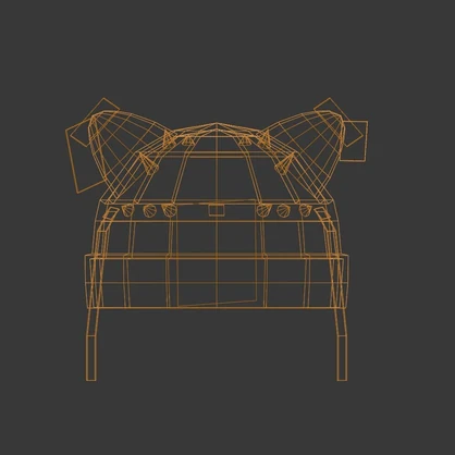 【3D小道具】ロックな猫耳ニット帽(ローポリ)