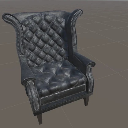 ウィングバックチェア 3Dモデル