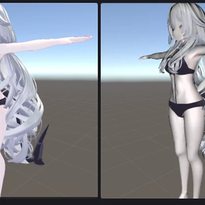 黒リムセット 髪・顔・体対応マテリアル＆プリセット【VRChat / lilToon対応】